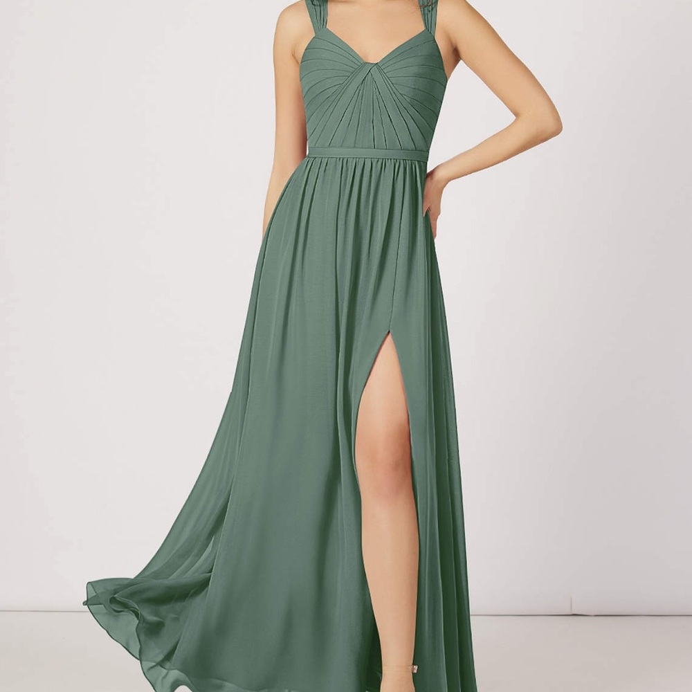 Azazie Bridesmaid Dress - Evie in Eucalyptus
